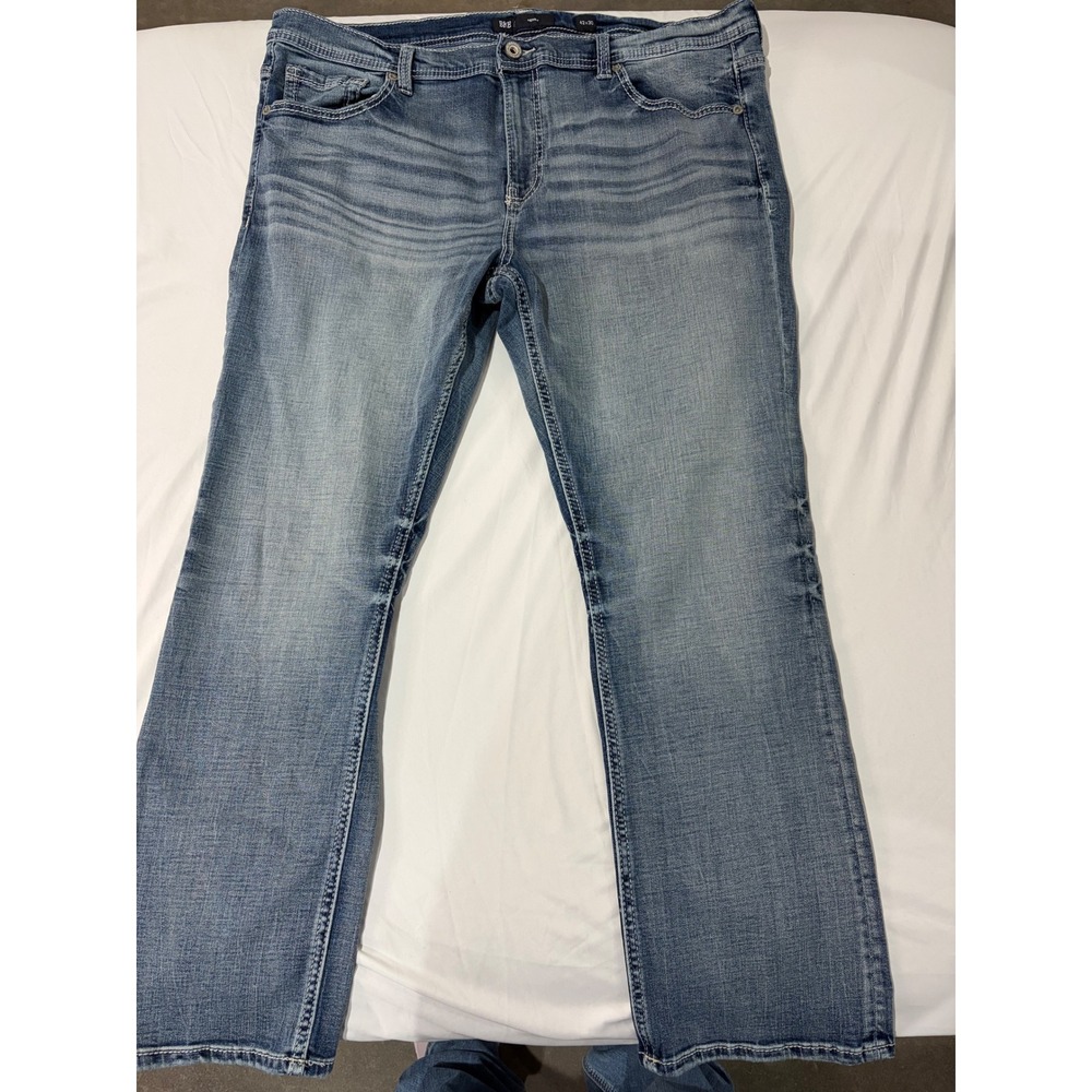 BKE Henry Mens Straight Leg Jeans 42x30 Medium Wash Stretch Denim Coolmax